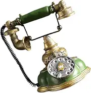 Cabilock Retro Rotary Phone Model Vintage Rotary Phone Old-Fashioned Corded Telephone Home Office Craft