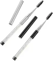 HONMEET Ergonomic Eyelash Brow Brush Set 2pcs Mascara Wand for Lash Makeup Easy Application