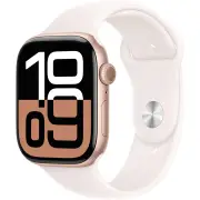 Apple Watch Series 10 42mm Rose Gold Aluminium Case GPS + Cellular Sport Band (S/M) (Light Blush)