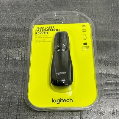 Logitech R400 Presenter Remote Control & Laser Pointer Black 910-001354
