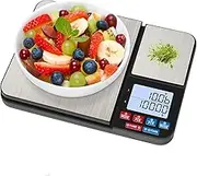 domoi Dual Platform Kitchen Scale [10Kg/1G] Weighing Scales Kitchen High Precision with LCD Display 1 Piece
