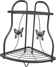 COLLBATH Sturdy Iron Countertop Storage Rack Compact Home Organizer for Kitchen/bathroom