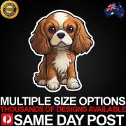 CUTE CAVALIER KING CHARLES SPANIEL DOG Vinyl Car Sticker Decal Cheap Cute Pet