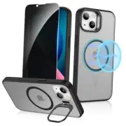 for with Privacy Screen Protector, [with Detachable iPhone 13/14 Case Black