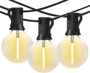 Banord 29FT Globe Outdoor String Lights, Shatterproof Patio 29FT, Black