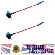 2x Fuse + holder Add A Circuit car Tap Pigtail Back MINI Fuse holder 12v 24v