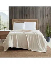 Nautica Ultra Soft Plush Solid White Blanket