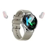 White TPU Strap 2 in 1 Smart Watch Bluetooth Headset 1.39 Inch Touch Sports Wristband Monitor