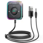 Joyroom bluetooth 5.3 Car Phone Adapter HiFi Stereo Surround Sound HD Hands-free Calls Dual Mic ENC Noise Cancelling LED
