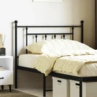 Metal Headboard King Single Black 107cm Bed Frame Modern Design Bedroom Decor