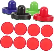 BCOATH 1Set Ice Hockey Paddles and Pucks Sliders with Balls for Indoor Table Hockey Games and Family Fun