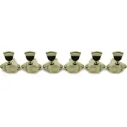 Kluson 3x3 Vintage Diecast Sealfast Tuners Nickel, Metal Keystone Buttons
