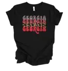 Trenz Shirt Company Womens Stacked Georgia Groovy Cheetah Print Short Sleeve