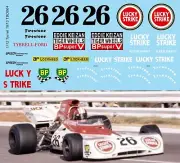 1/12 Decals for Tyrrel Ford Lucky Strike Alex Blignault 1973 TB Decal TBD664