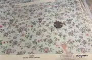 Vintage Dollhouse Wallpaper Sheet Country French Cottage Floral Mini Graphics