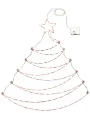 National Tree Company 37in Pre-Lit Hanging Metal Wire Tree Decoration