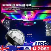 Mini Disco Ball Sound Activated LED Atmosphere Stage Light for Car DJ Karaoke