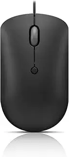 Lenovo 400 USB-C Compact Wired Mouse – Pocket Friendly Portable Mouse for Notebook or Large Computer Monitor, Black