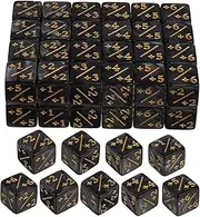 OKUMEYR 48pcs Acrylic Token Dice Counters Set Stackable Gaming Dice for Card Games and Stylish Math Accessories for Tabletop Games and Educational Fun