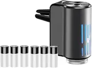 SooPii Car Air Freshener Diffuser, 3 Adjustable Spray Modes with Color Light,Upgraded Rechargeable Car Aroma Diffuser for Men Women,Long Lasting,6 Essential Oil Included,Easy Installation,Grey