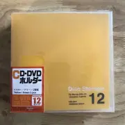 *DAISO JAPAN* CD-DVD HOLDERS Disc Storage For BluRay, DVD or CD, Yellow & Green