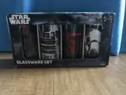 Rare Star Wars Glassware Set 10 Oz Cups Boba Fett Darth Vader R2 D2 Stormtrooper