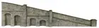 Metcalfe PN149 N Gauge Tapered End Retaining Wall - Stone Card Kit