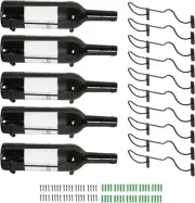 Wall Mounted Wine Racks 10 Pack Iron Wine Bottle Display Holder Rack Hanging Win