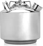 [Howaoo] 1.6 Gallon Cleaning Keg with D Coupler for Beer Line Cleaner, Beer Line Cleaning Kit Made of Stainless Steel, Beer Line Cleaner Used for Beer Line Cleaning, 1.6 Gallon Keg Line Cleaning Kit
