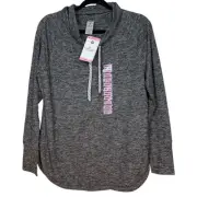 NWT Members Mark gray marled soft funnel neck pullover - Small