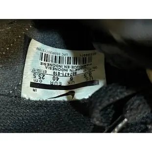 Nike 黑 白 阿甘鞋 WMNS CLASSIC CORTEZ LEATHER 25.5cm
