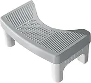 Fenteer Foldable Toilet Stool Ergonomic Toilet Footstool Toilet Step Stool for Adults Kids, Gray