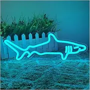 Hanging Art Neon Signs Blue Shark LED Neon Sign Acrylic Light USB Dimmer Switch For Home Kids Bedroom Aquarium Club Zoo Wall Art Decor