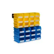 Triton Products Shelf Bins + Racks Storage Bin In Yellow And Blue Storage Tool