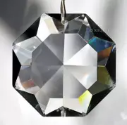 Crown Diamond Shape Star Crystal Clear Prism Suncatcher - 40mm or 50mm or 60mm -