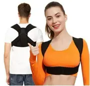 CARETRAS ADJUSTABLE UPPER BACK BRACE POSTURE CORRECTOR BLACK SZ MEDIUM. USA