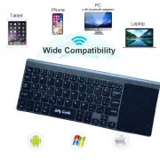 ANYMOB Bluetooth Keyboard Black Wireless Touchpad Number Keys
