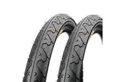 CD - 26" x 1.95" Mountain Bike Bicycle Slick Wire Bead Tires for MTB Hybrid Bike Blackwall - Pack of 2