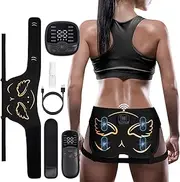 AOOWU EMS Potraine, EMS Buttock Trainer, EMS Butt Trainer, Rechargeable Remote Control Device for Butt, EMS Hip Trainer with 10 Modes and 30 Intensity Levels, Hip Muscle Trainer for Men and Women