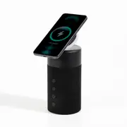 X Echo 4 in 1 Bluetooth Cylinder Speaker with Wireless Charging Stand