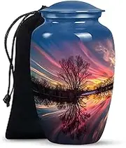 River Urn for Ashes Adult Male - Memorial Funeral Urn for Mom & Dad - Cremation Urns for Human Ashes Women & Men - 10 Inch - Decorative Urns