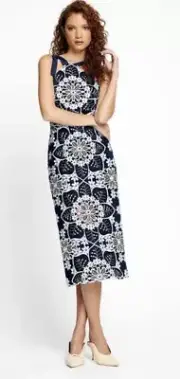 BNWT Alice McCall 'Afternoon' Midi Blue Floral Embroidered Dress Size 6 RRP $425