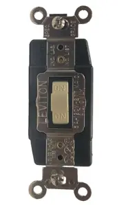Leviton 1256-I Switch Toggle Quiet Single Pole Double Throw Center Off