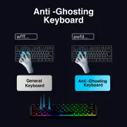 Laser Gaming Mini Mechanical Keyboard Black