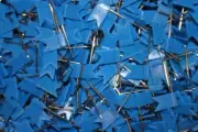 1000 Blue Flags Pinboard Needles Marking Card Pin Banner