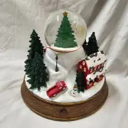 Hallmark Christmas In Evergreen Musical Light Up Snowglobe Deck the Halls NWT