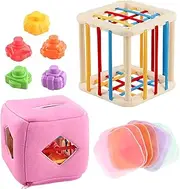 Shape Sorter Cube Toy - Shape Sorter Boxes for Toddler - Educational Preschool Toy for Intelligent Learning Fine Motor Skills Development