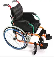 Wheelchair,Lightweight Folding Wheelchair Driving, Aluminum Alloy Safety and Comfort with Cushions, Disabled Children, Manual Wheelchair Scooter,Portable