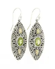 Samuel B. 18K & Silver 1.90 ct. tw. Peridot Earrings