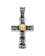 Samuel B. 18K & Silver Cross Pendant